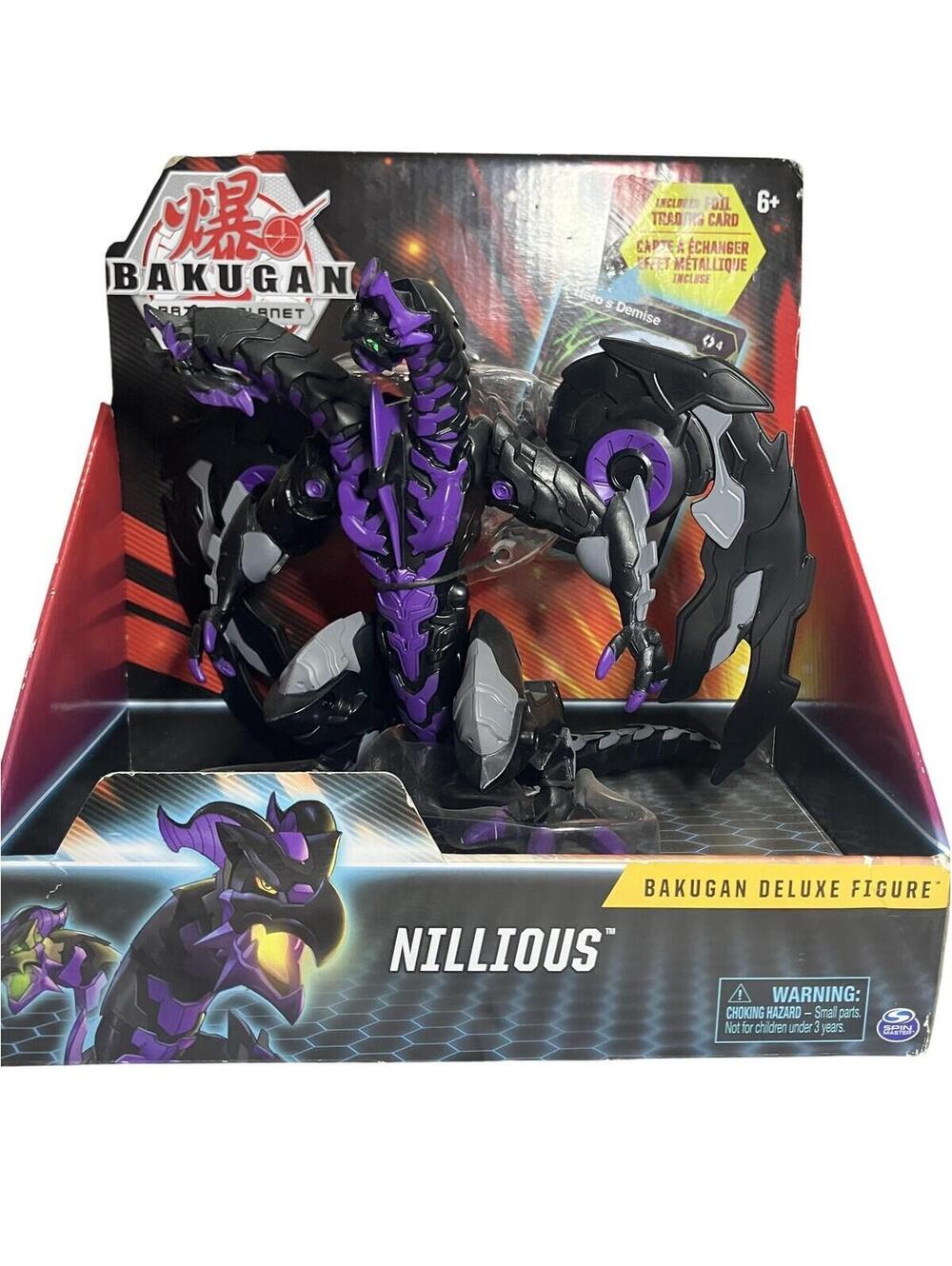 Spin Master Bakugan Battle Planet Nillious Deluxe Action Figure Toy Black Purple